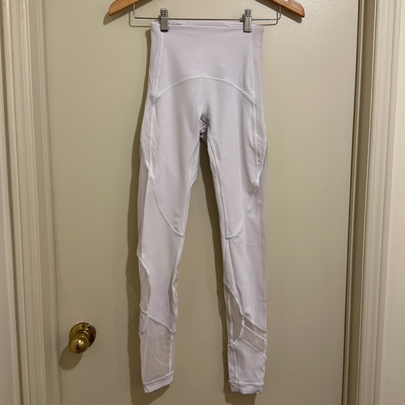 Lululemon White Mesh Leggings High-Rise (Size 2) - Picture 1 of 3